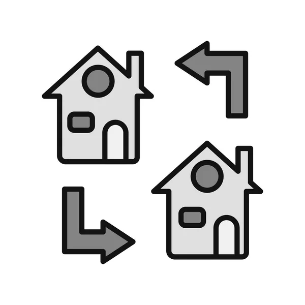 Hausikone Immobilien Symbol Übertragungskonzept Vektorabbildung Auf Weißem Hintergrund — Stockvektor