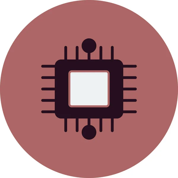 Ikona Wektora Procesora Nowoczesny Prosty Design Procesor Cpu — Wektor stockowy