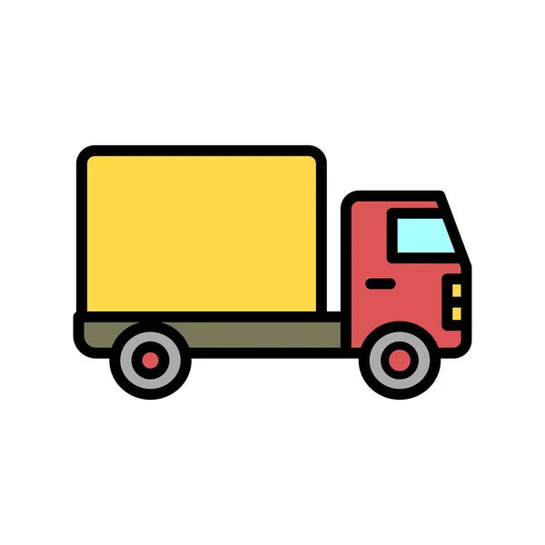 Levering Vrachtwagen Pictogram Vector Illustratie — Stockvector