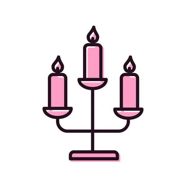 Candles Icon Vector Illustration — Stock Vector