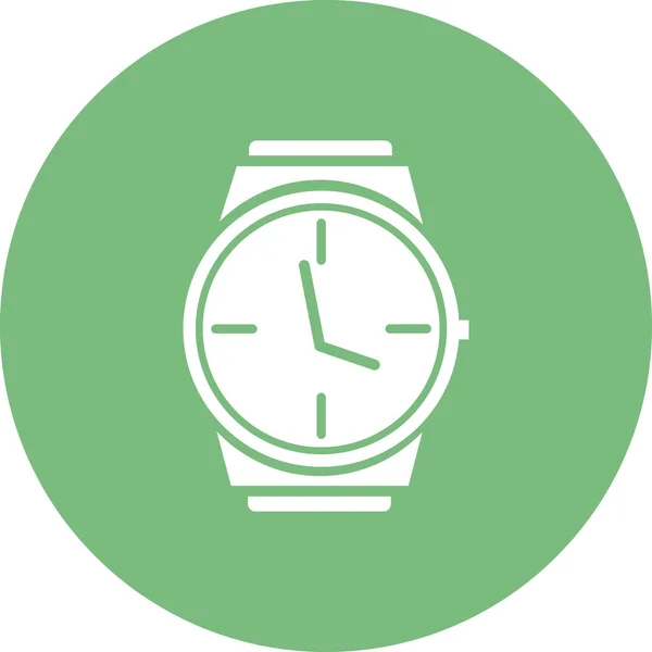 Reloj Pulsera Icono Vector Ilustración — Vector de stock