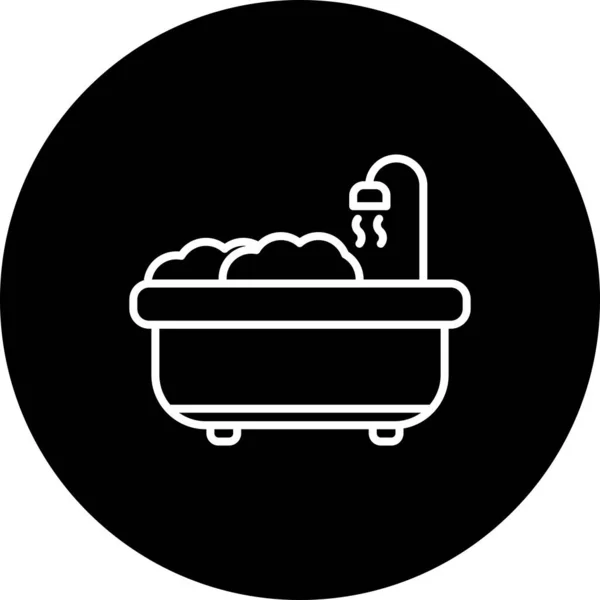 浴槽だ ウェブアイコンシンプルなデザイン — ストックベクタ