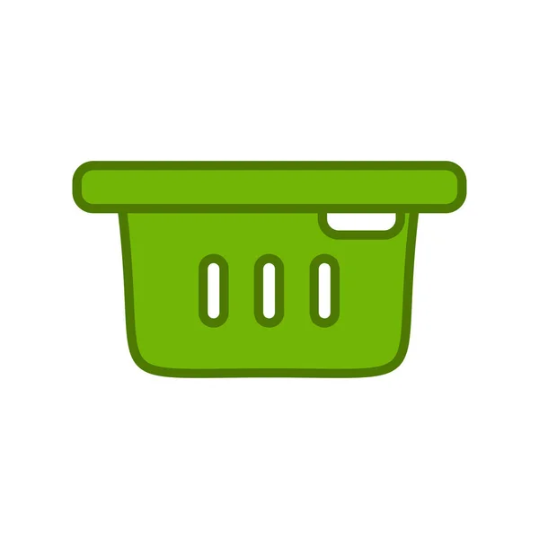 Vector Illustration Laundry Basket — Stock Vector