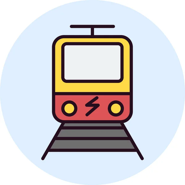 電車のアイコン ベクトルイラスト — ストックベクタ