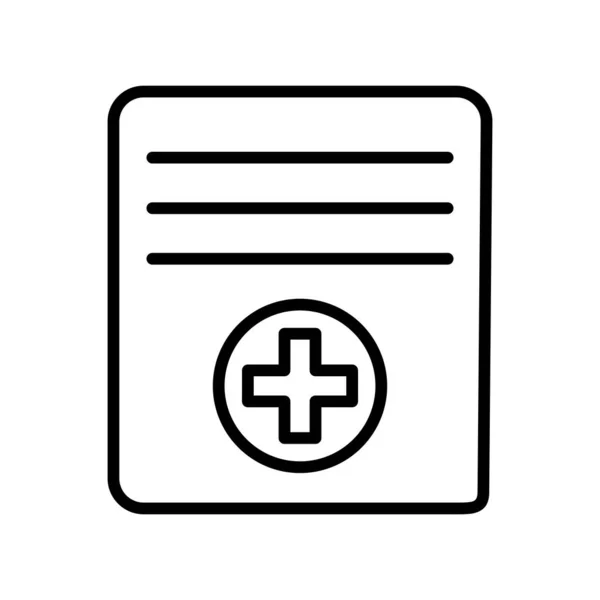 医療ファイル アイコンのベクトル図 — ストックベクタ