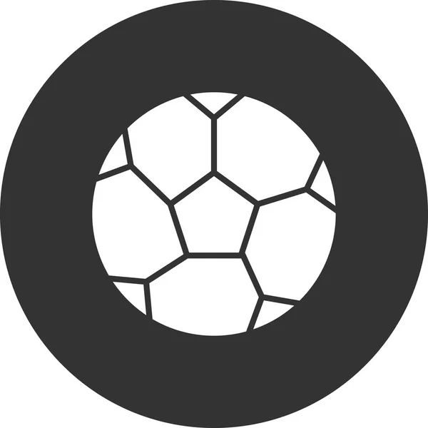 Icona Del Pallone Calcio Stile Design Piatto Illustrazione Vettoriale — Vettoriale Stock