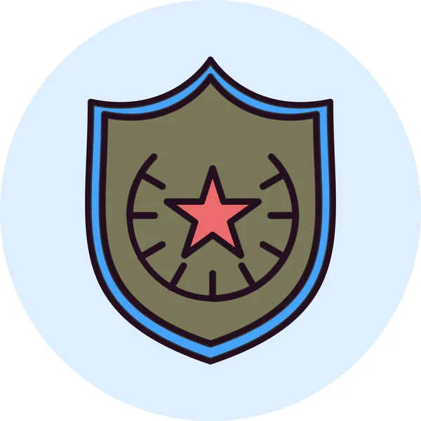 Ikona Odznaki Policyjnej Projekt Ilustracji Wektorowej — Wektor stockowy