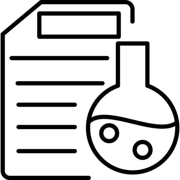 Αρχείο Και Φιάλη Εικονίδιο Ιστού Απλή Απεικόνιση Σύμβολο Χημείας — Διανυσματικό Αρχείο