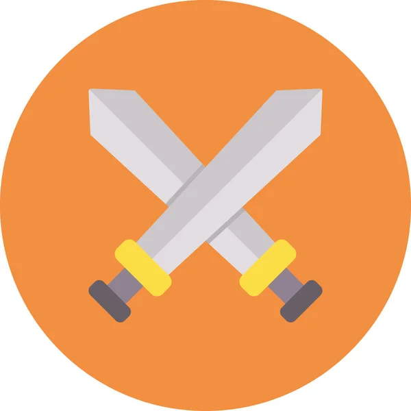 Swords Icon Vector Illustration War Symbol — Stock Vector