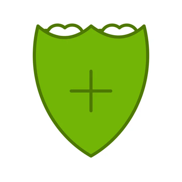 Escudo Higiene Icono Web Ilustración Simple — Vector de stock
