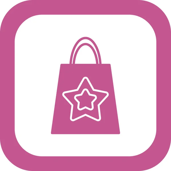 Icono Bolsa Compras Ilustración Del Vector — Vector de stock