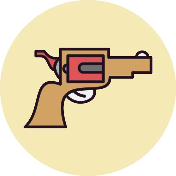 Vectorillustratie Van Een Pistol Icoon — Stockvector