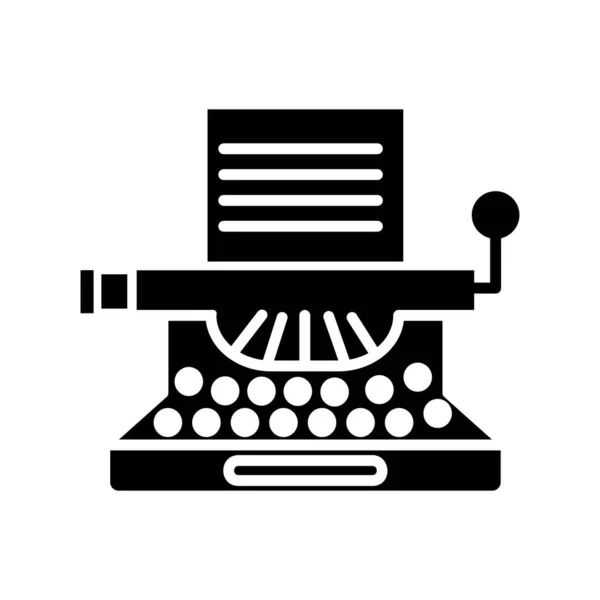 Schreibmaschine Web Icon Vektor Illustration — Stockvektor