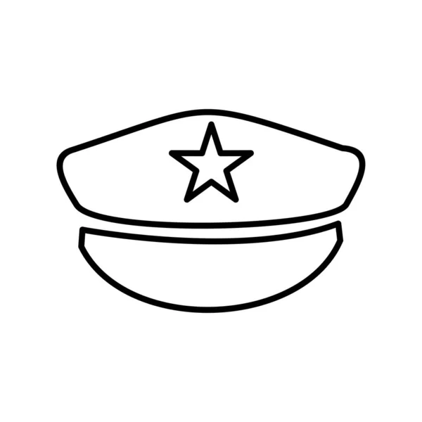 Vector Illustration Police Hat Icon —  Vetores de Stock