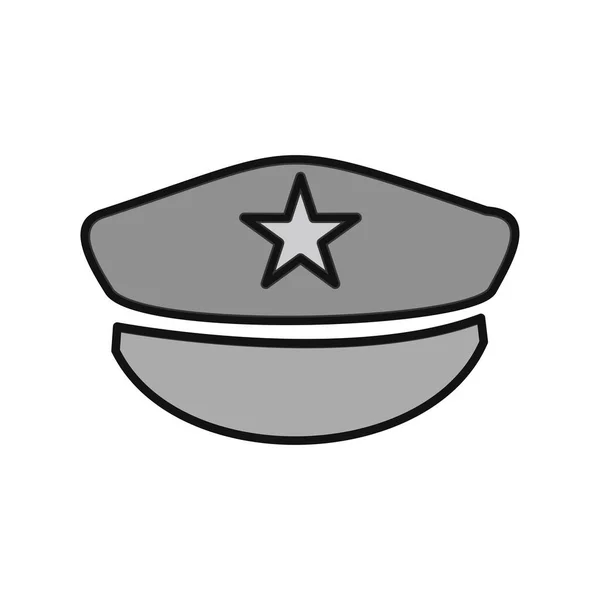 Vector Illustration Police Hat Icon — Vettoriale Stock