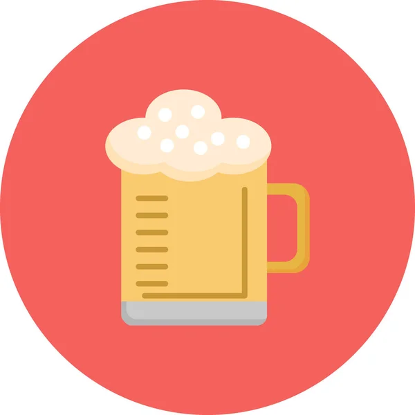 ビールマグカップ ウェブアイコンシンプルなデザイン — ストックベクタ