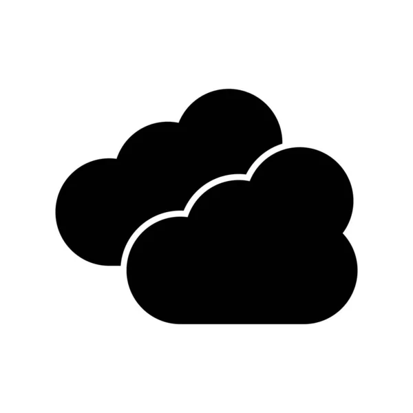 Nubes Icono Vector Ilustración — Vector de stock