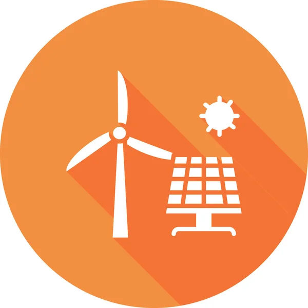 Renewable Energy Icon Vector Illustration — Stock Vector