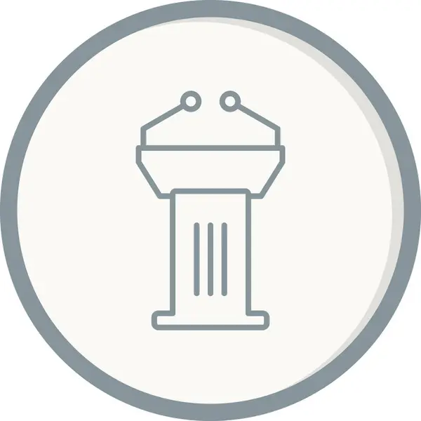 Icono Podio Vector Logotipo Ilustración — Archivo Imágenes Vectoriales