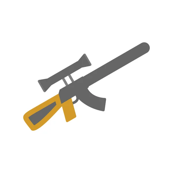 Sniper Rifle Vektor Icon Dünne Linie Zeichen Isolierte Kontursymboldarstellung — Stockvektor
