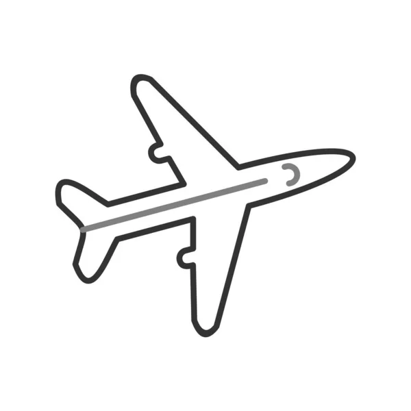 Illustration Vektor För Flygplansikonen — Stock vektor