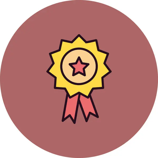 Toekenning Web Icoon Eenvoudige Illustratie Van Badge — Stockvector