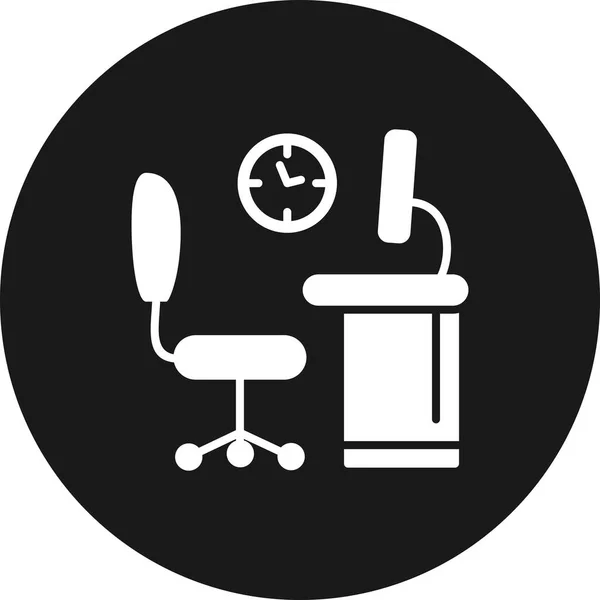Büro Tabelle Symbol Vektor Illustration — Stockvektor