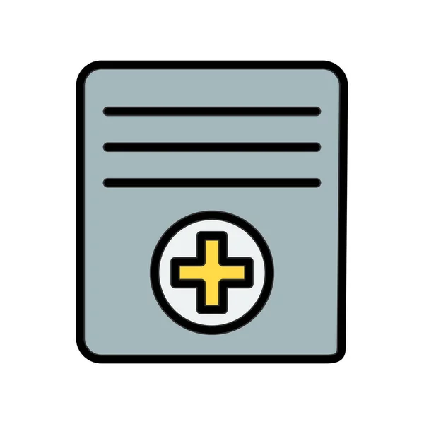 Medical File Icon Vector Illustration — Stock Vector