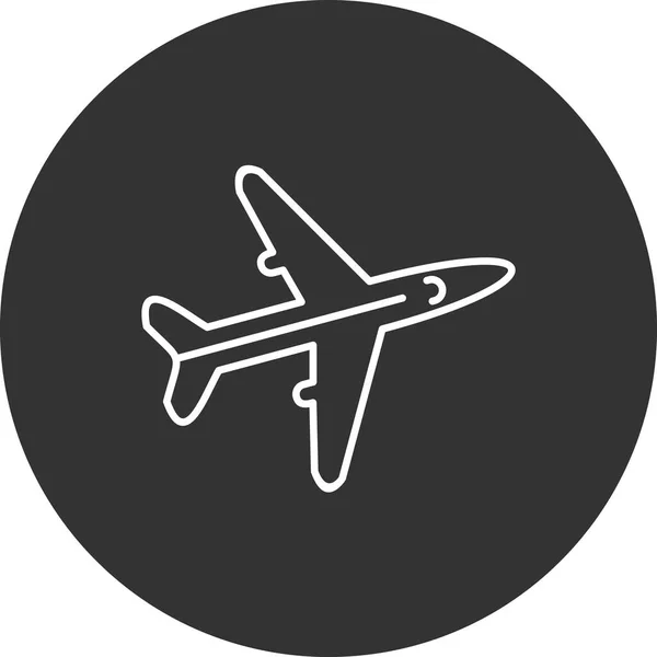 Vectorafbeelding Van Het Vliegtuigpictogram — Stockvector
