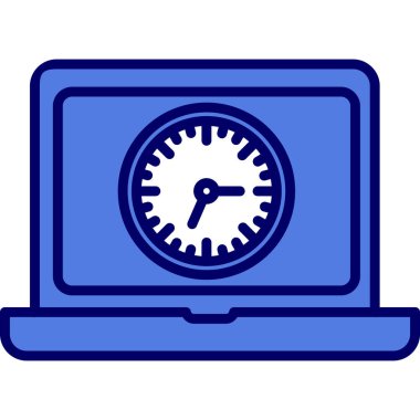 Dizüstü bilgisayar simgesi vektör çizimi