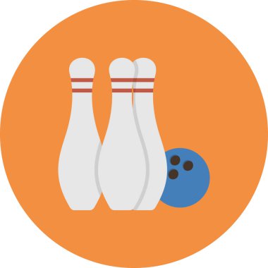 bowling. Web simgesi basit illüstrasyon 