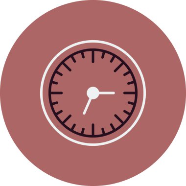 Duvar Saati, web simgesi basit illüstrasyon