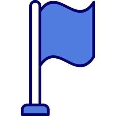 Bayrak. Web simgesi vektör illüstrasyonu