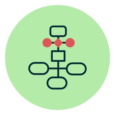 iş akışı simgesi, vektör illüstrasyonu