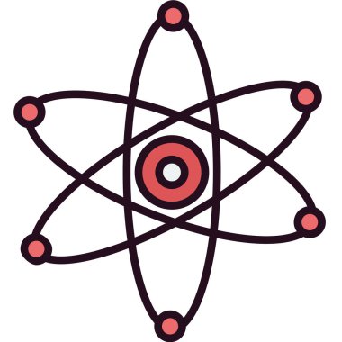 atom simgesi, vektör illüstrasyonu, Nucleus sembolü