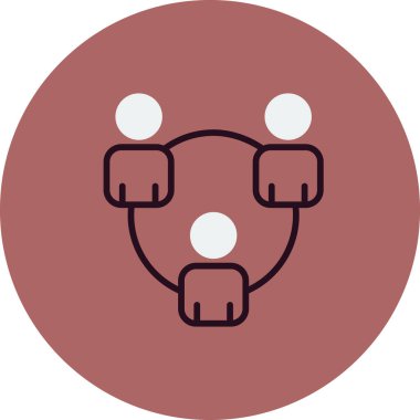 Takım çalışması simgesi vektör illüstrasyonu