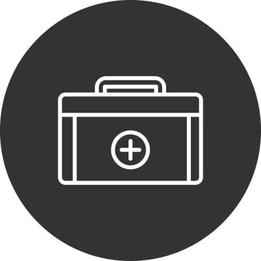 İlk yardım çantası simgesinin vektör illüstrasyonu