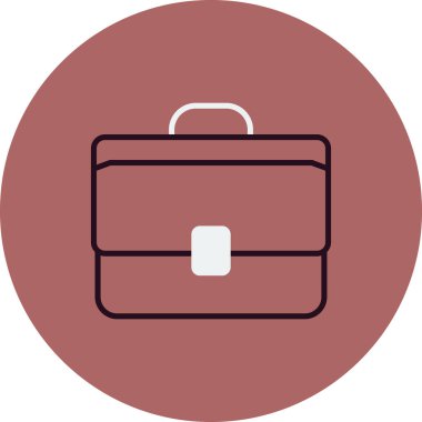 evrak çantası simgesi, vektör illüstrasyonu 