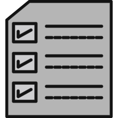 Kontrol listesi. Web simgesi vektör illüstrasyonu 