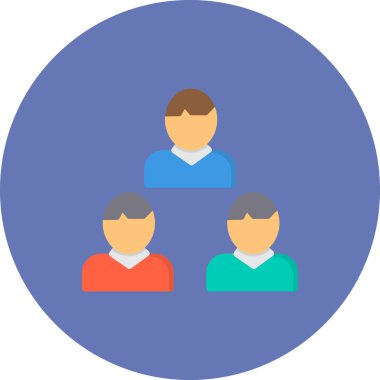 Takım simgesinin vektör çizimi, bir grup insan, takım çalışması