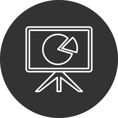 grafik, diyagram simgesi vektör çizimi