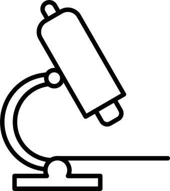 Mikroskop simgesi vektör çizimi