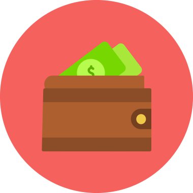 cüzdan ikonu vektör illüstrasyonu