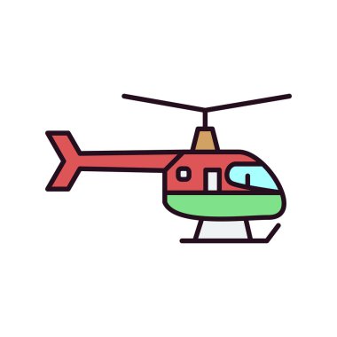 Helikopter simge vektör çizim