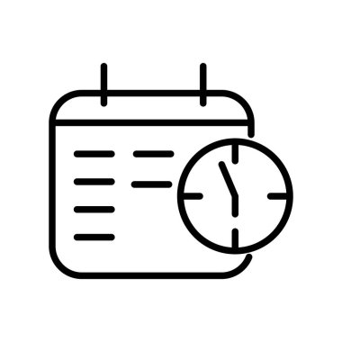 Zaman yönetimi simgesi vektör illüstrasyonu