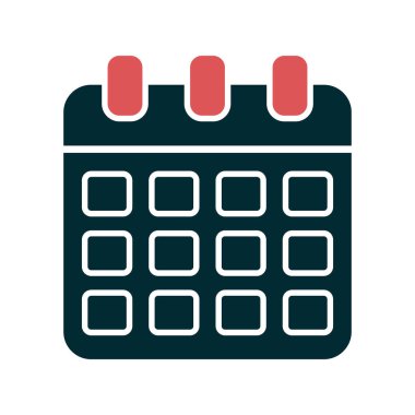 Takvim simgesi, vektör çizimi 