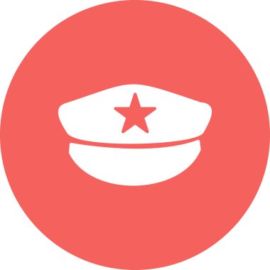 Polis şapkası simgesinin vektör illüstrasyonu