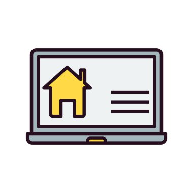 İnşaat Web Sitesi simgesi, vektör illüstrasyonu