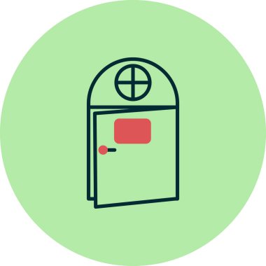 Kapılar. Web simgesi basit tasarım