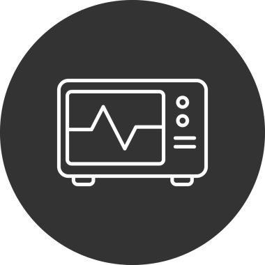 ECG İzleyicisinin vektör çizimi